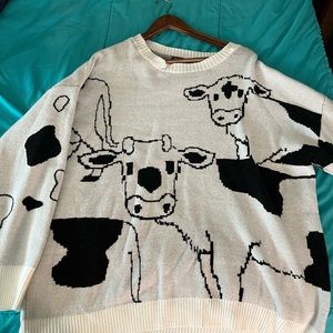 Unisex Cow Sweater Design